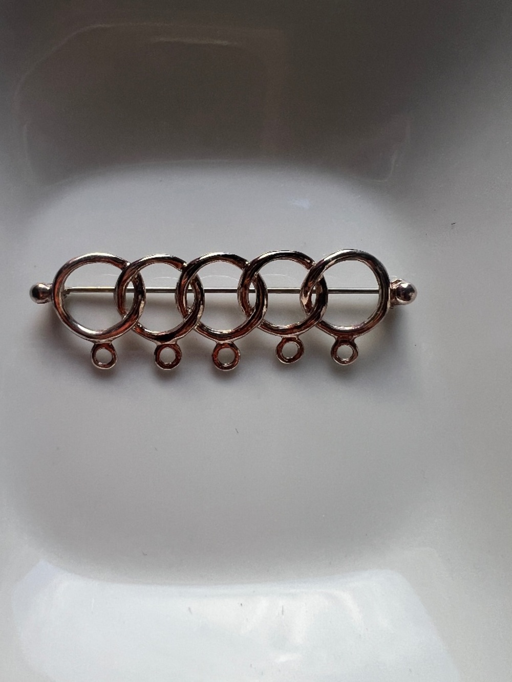 Sterling Silver Pin with 5 Loops for Jewelry Making
